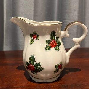 Vintage Lefton Holly Creamer  7949